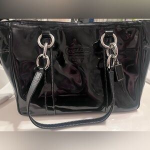 Coach East West Gallery black vintage tote bag